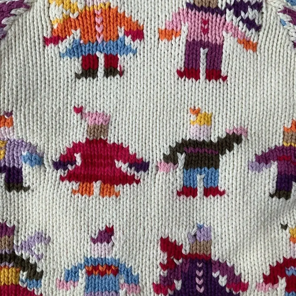 BABY GAP Thick Chunky Colorful Zip Sweater Hoodie Fair Isle Size 12-18 Months